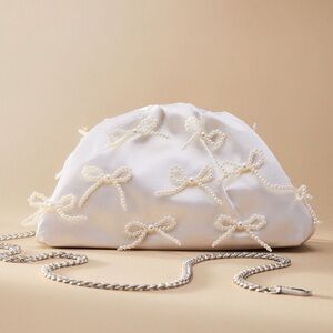 The Frankie Mini Clutch: Pearl Bows Edition